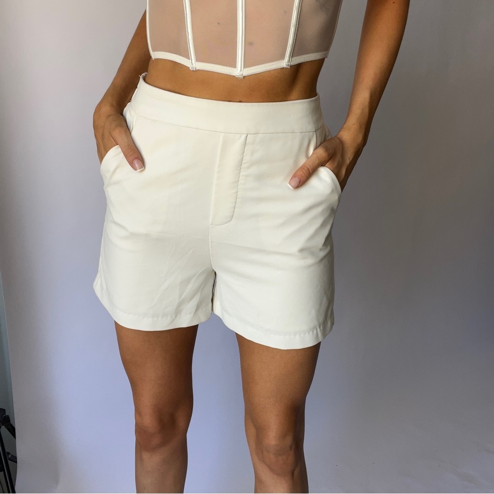 White Classy Dress Shorts